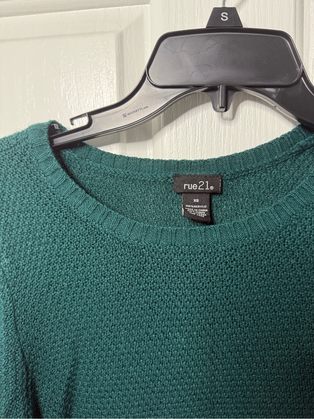Rue21 Teal Scoopneck Textured Knit Sweater - Picture 2 of 6